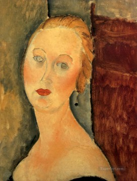 Germaine survage con pendientes 1918 Amedeo Modigliani Pinturas al óleo